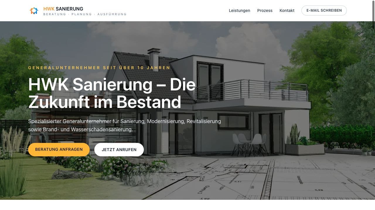 HWK Sanierung Website
