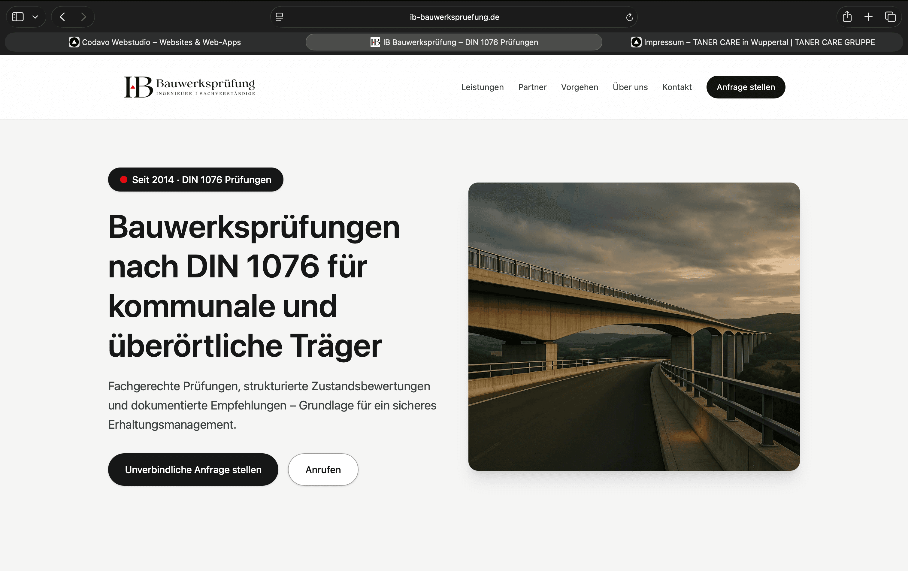 Hero-Screenshot IB Bauwerksprüfung